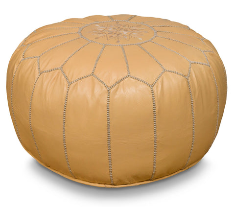 Musk Moroccan Leather Pouf