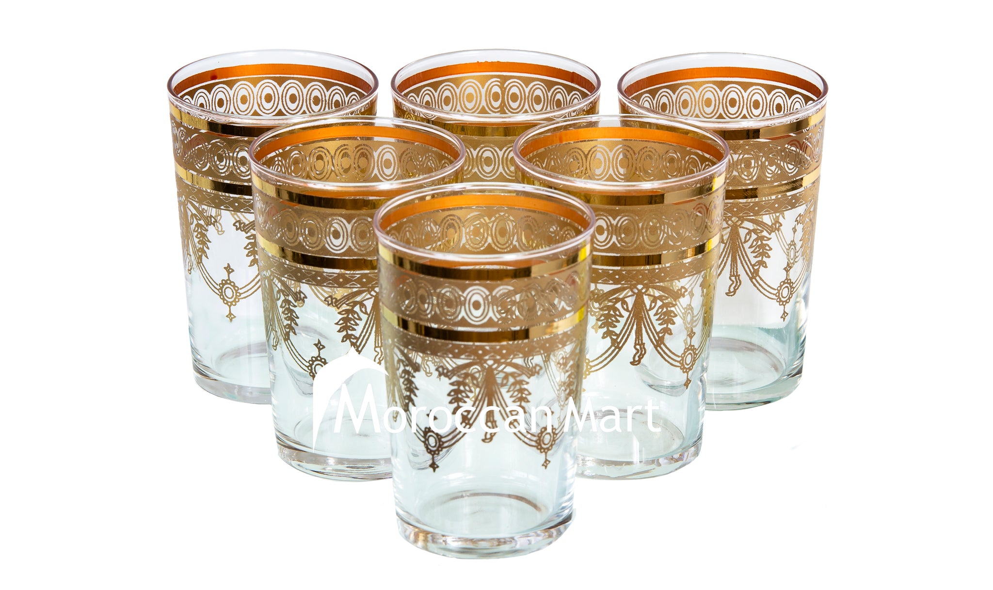 Morocan Berber Gold Tea Glasses
